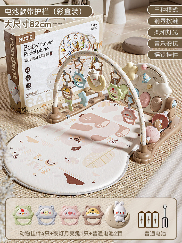 Baby Fitness Stand Pedal Piano Baby Toys 0 to 6 Months Baby Play Mat Newborn Toys Cross-Border Wholesale