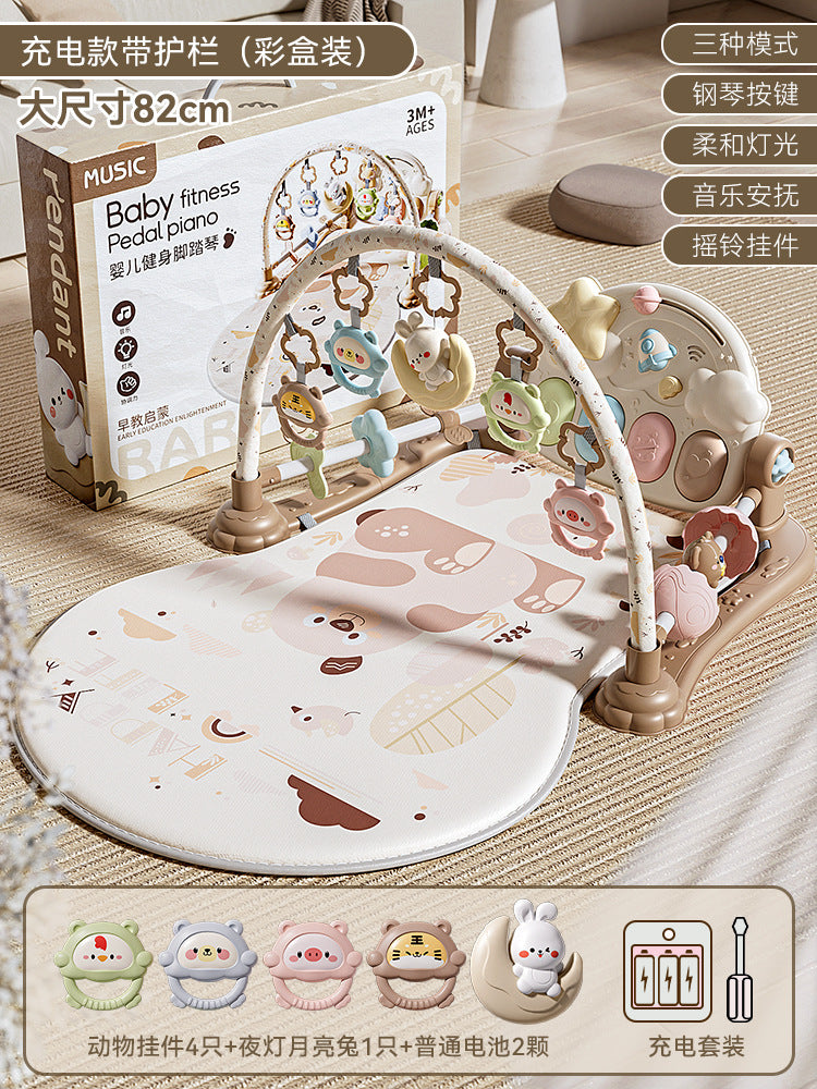 Baby Fitness Stand Pedal Piano Baby Toys 0 to 6 Months Baby Play Mat Newborn Toys Cross-Border Wholesale
