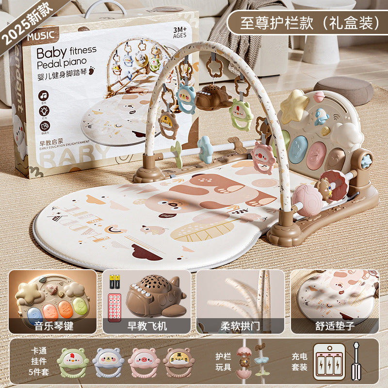 Baby Fitness Stand Pedal Piano Baby Toys 0 to 6 Months Baby Play Mat Newborn Toys Cross-Border Wholesale