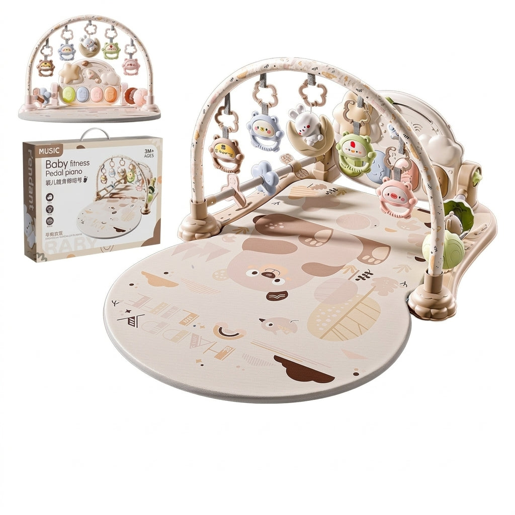 Baby Fitness Stand Pedal Piano Baby Toys 0 to 6 Months Baby Play Mat Newborn Toys Cross-Border Wholesale